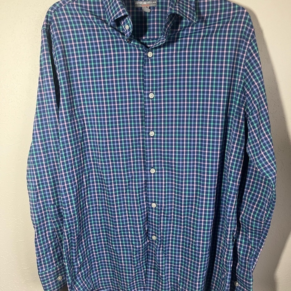 Men’s M Blue StripedPeter Miller  Formal/Business Casual Button Up Shirt